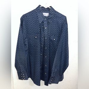 Men’s wrangler pearl snap long sleeve western shirt